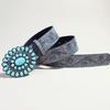 Girl Belt Cowgirl Embossed Waist Belt Rock and Roll Retro for Jeans Dress