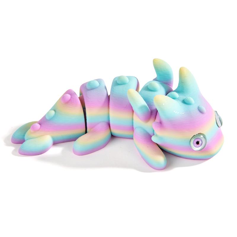 10cm 3D Printed Toys Simulation Doll Fish Realistic Eyes Body Joints Movable Children Toys Gifts Home Decoration