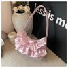 Banquet Graduati Ball Luxury Bow Pleated Large-capacity Handbag Clutch Bag Lipstick Wallet Phe Storage Bag Woman Bag Purse