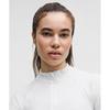 Lululemon Rest Less Cropped Half Zip Colour Rib White White