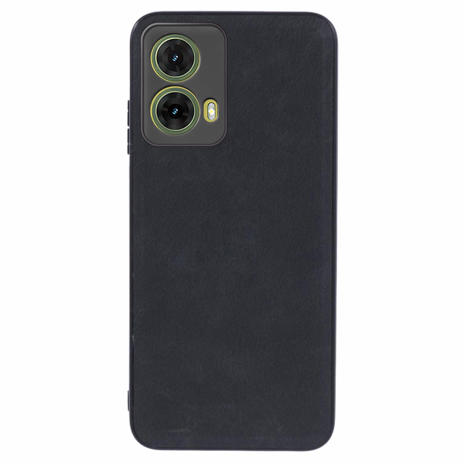 

For Motorola S50 Neo 5G/Moto G85 5G Case Retro Leather Coated PC+TPU Phone Cover A