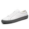 Four Seasons White Cowhide Casual Men's Shoes - Korean Fashion, Sporty & Trendy