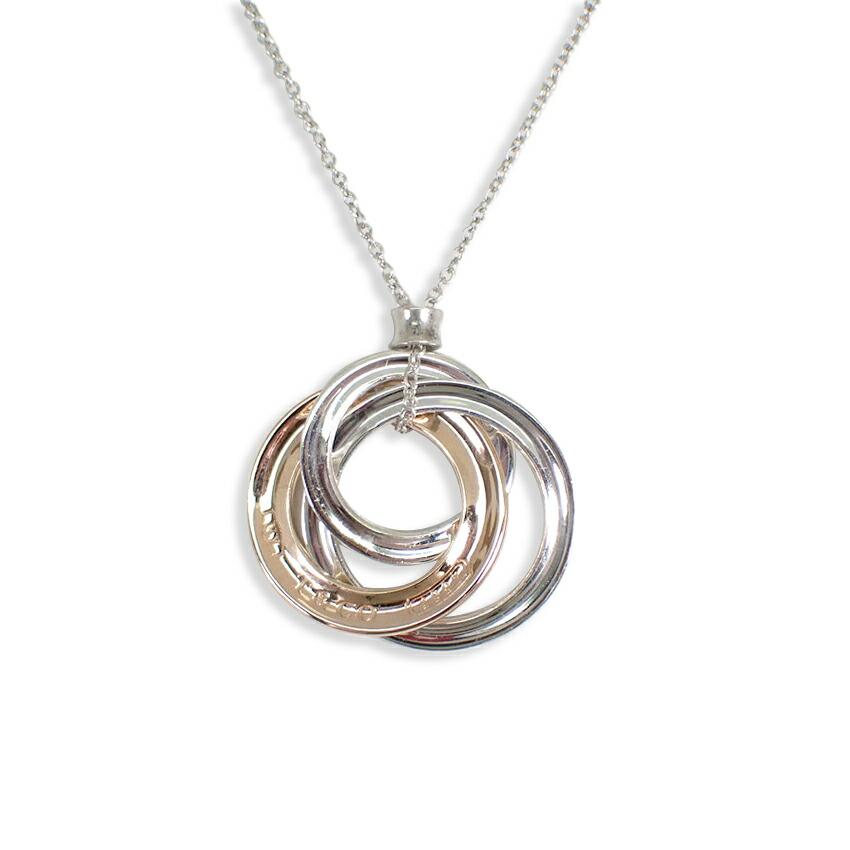 

[Used] TIFFANY/Tiffany 925/Metal 1837 Triple Interlocking Circle Necklace [g389-54]