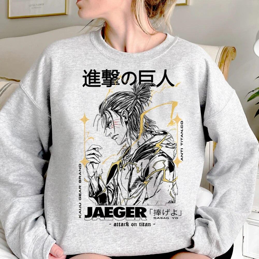 Атака Титанов Эрен толстовки женские корейский стиль аниме уличная винтажные толстовки — фото 8
