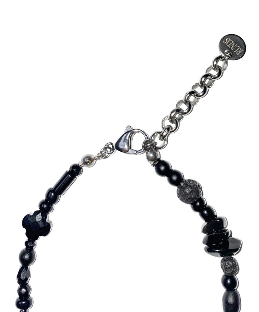 Runds Karen Silver Black Gemstone Bracelet