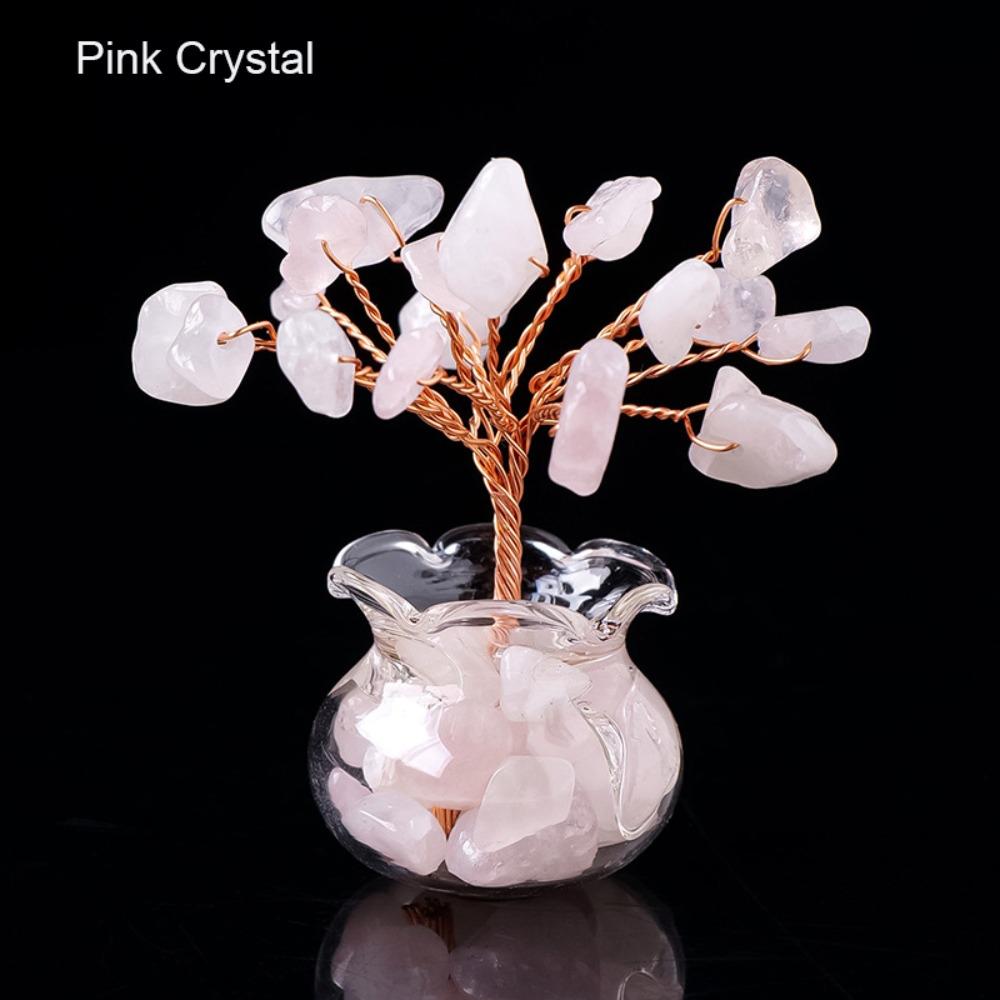 1Pcs Natural Crystal Tree Feng Shui Mini Tree New Artificial Bonsai