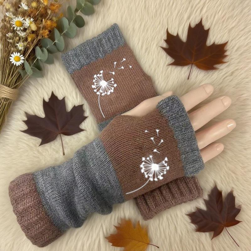 Yanxuan Ladies' Autumn-Winter Knit Gloves with Embroidery