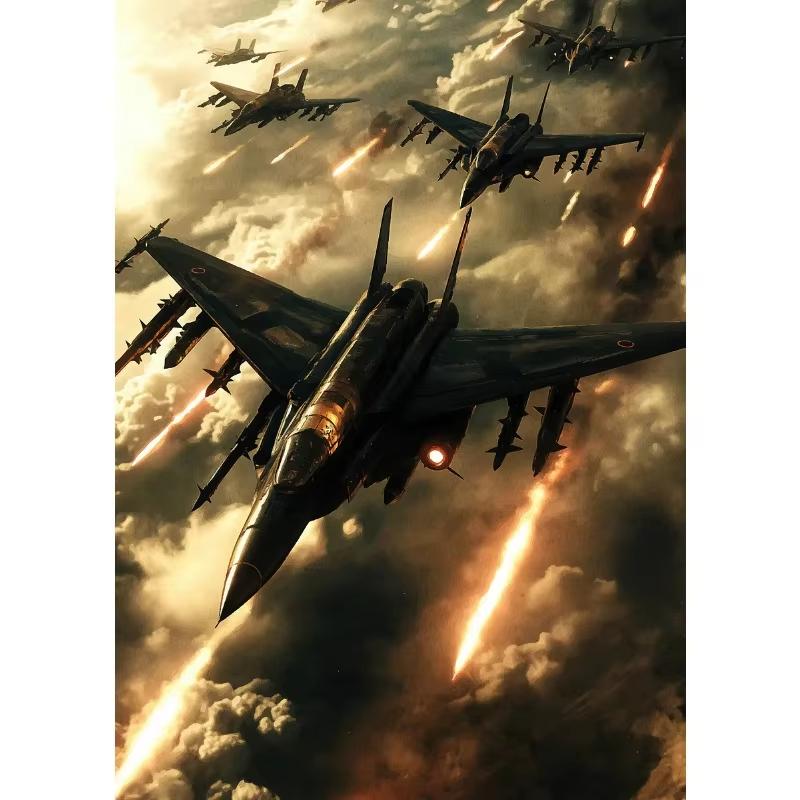 Poster Avioane de Luptă Combate Aeriene Avioane Vintage Decolare Pictură pe Pânză Artă Murală Imagini pentru Sufragerie Decor Acasă