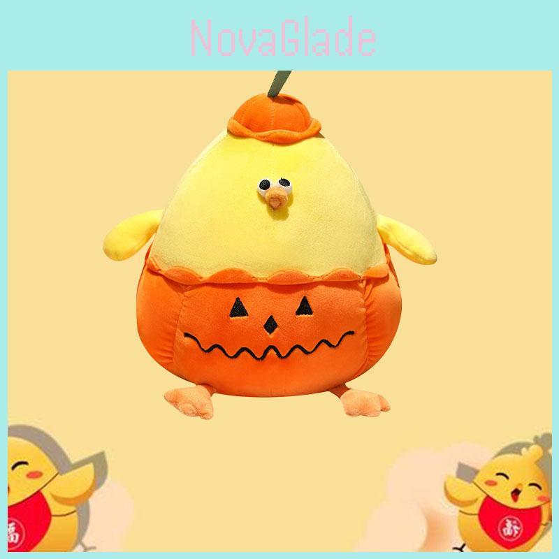Funny Doodle Chicken Plush Toy Pumpkin Doll Cartoon Stuffed Animal For Halloween Gift