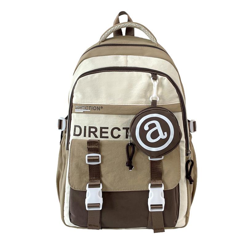 College Rucksack Damen Schultasche Große Kapazität Farbkontrast Rucksack