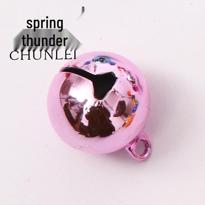 18 mm Färgstark Galvaniserad Husdjurshalsbandsklocka - Julprydnad Vakuumpläterad Järnklocka