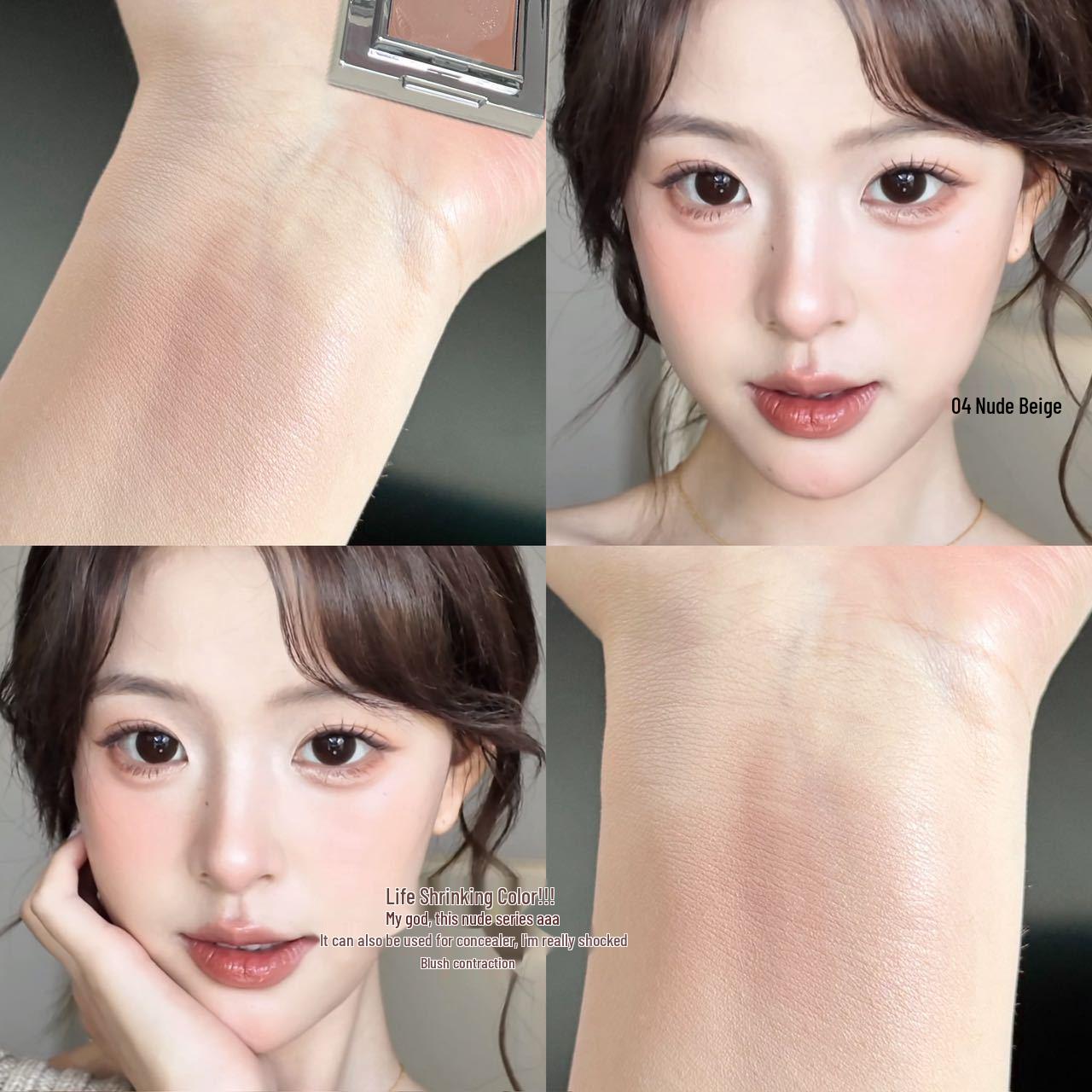 

HERORANGE Mist Soft Blending Cream Blush - Matte, Face Brightening & Whitening Single Color Blush