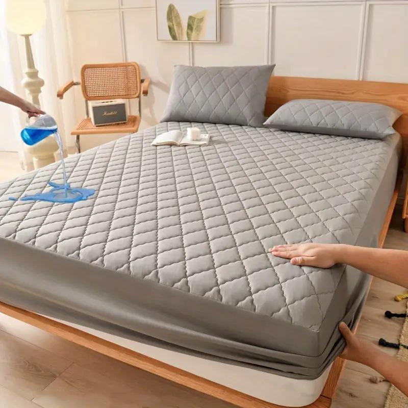 Quilted Waterproof Mattress Protector: Anti-Slip Urine Shield Cover