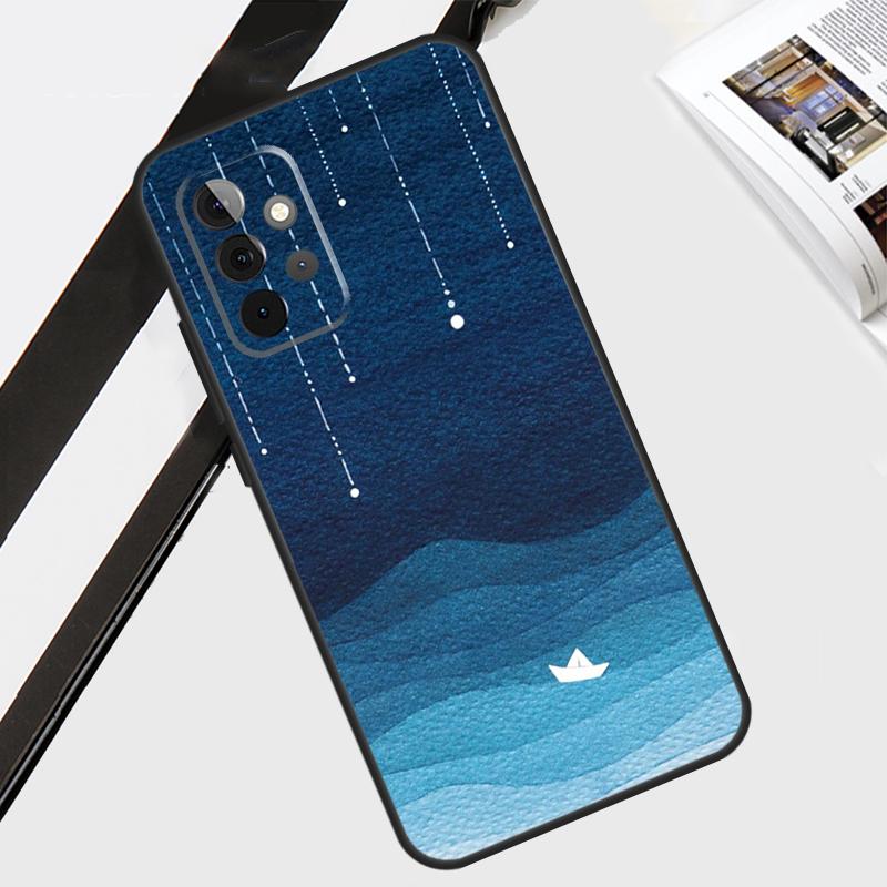 ocean waves sailboat Case For Samsung Galaxy A12 A22 A32 A52 A56 A36 A26 A16 A06 A54 A34 A14 A13 A53 A15 A35 A55
