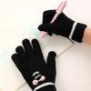 Korean Baby Wool Five Finger Gloves Unisex Kids School Children Cold Proof Knit Winter Mittens