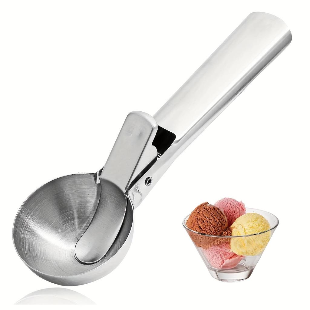 Multifunctional Ice Cream Scoops Stainless Steel Dual-Purpose Scoop Fruit Watermelon Spoon Ball Scoop Household Ice Cream Tools