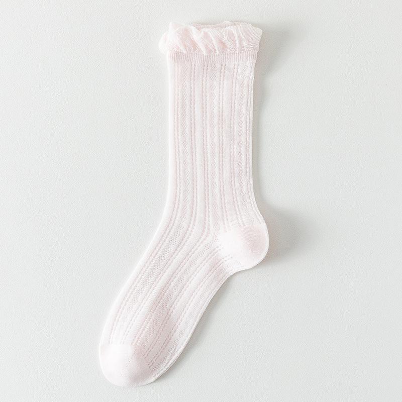 Meias de Algodão Puro Femininas de Verão Finas Absorventes de Suor Respiráveis de Malha Algodão Inferior de Tambor Algodão Felpudo