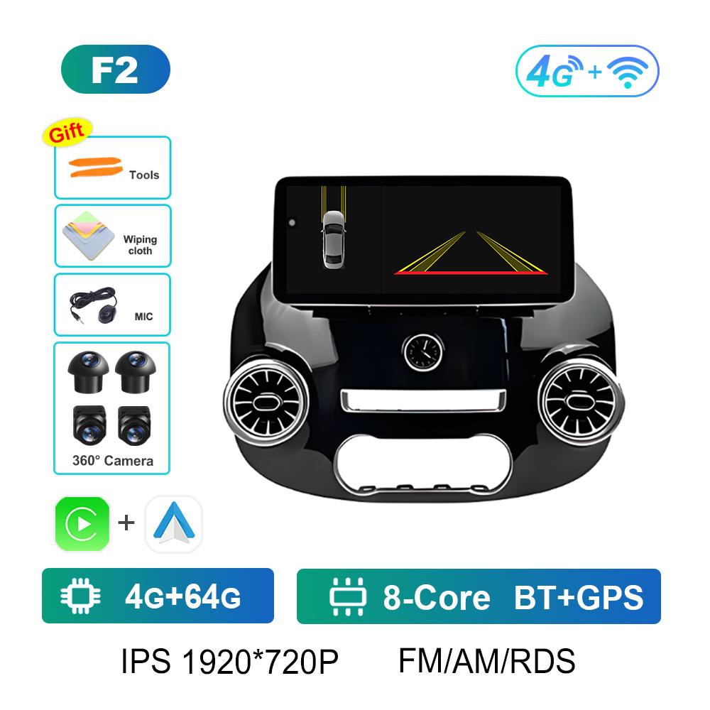 12.3 Inch Android OS for Mercedes Benz Vito W447 2014 2015 2016 2017 - 2022 Car Video Multimedia Radio Player Wireless Carplay