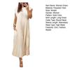 Women's Summer Sleeveless Midi Dress Pleated A Line Casual Crewneck Swing Dress Flowy Long Party Dress