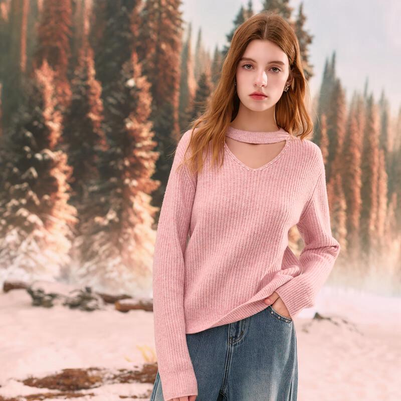 

Sancai 2025 Зимний Свитер Пуловер С V-образным Вырезом С Блестками XL 170/92A