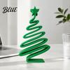 Living Room Accents 3D Printed Minimalist Christmas Tree Desktop Ornament Modern Holiday Table Handcrafted Figurines Sign for Bedroom Home