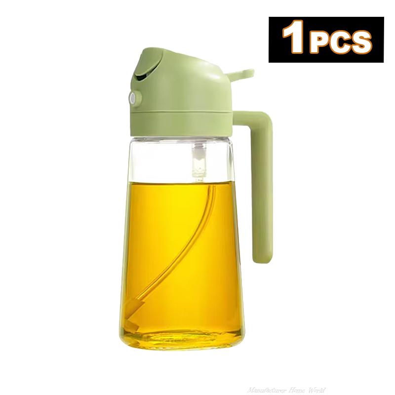 16oz Oil Sprayer for Cooking 2 In 1 Spray  Pour Olive Oil Dispenser 500ml Plastic Spray Oil Bottle - Kitchen Barbecue Gadgets