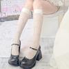 Black And White Lace Socks Spring And Summer Thin Mesh Medium Tube Stacking Socks Sweet Lolita Japanese Stockings Tide