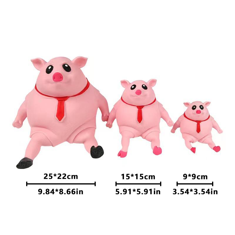 Piggy DecompressionToy Pet Squeezing Pink Pig Stress Relief Toy Soft Pig Shape Relaxing Toys For Classroom Sensory Room Party