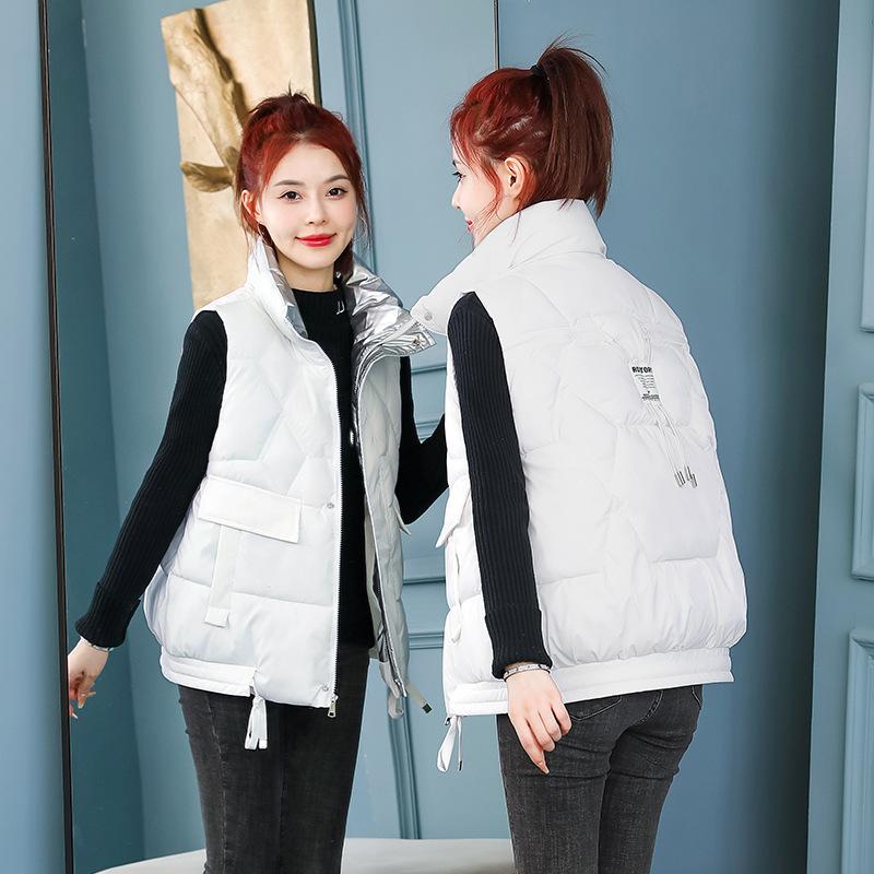 Leave-in cotton vest women's short autumn and winter new vest versatile stand-up collar vest small loose coat