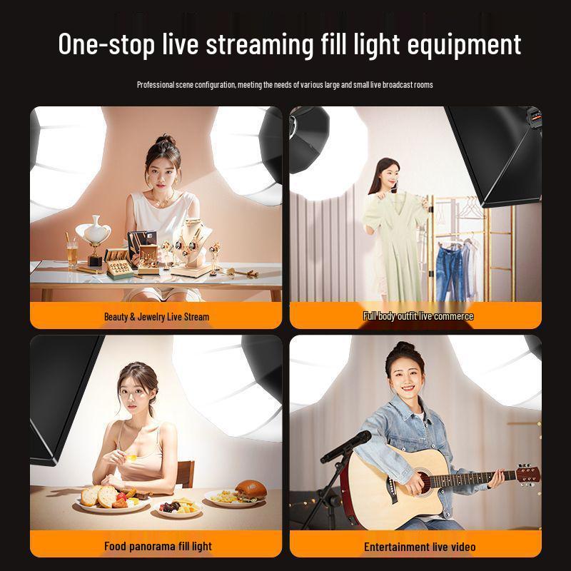Professional-Grade LED Floor-Standing Spherical Fill Light for Photography and Livestreaming