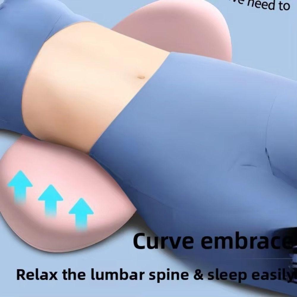 Soft Comfortable Lumbar Support Pillow Ergonomic Design Lower Backrest  Lumbar Protrusion Relief