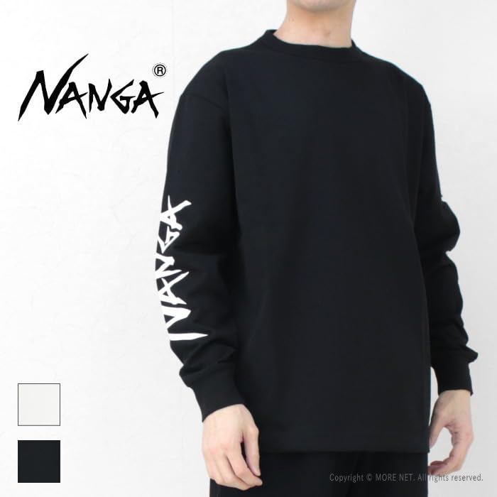 NANGA ECO HYBRID SLV LOGO L/S TEE White (Size: L)