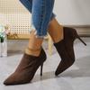 Large Size Autumn and Winter New Deep Mouth Black Pointed High Heel Thin Heel Small Fashion Women's Single Shoes