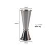 304 Stainless Steel Double-Headed Jigger with Rolled Edge - 30/60 Ounce Scale