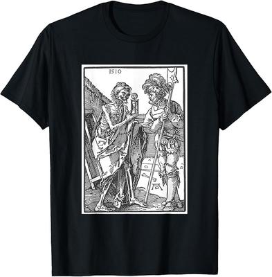 La Mort et le Landsknecht par Albrecht Dürer (1510) T-shirt Unisexe-Adultes Noir S T-shirt Unisexe