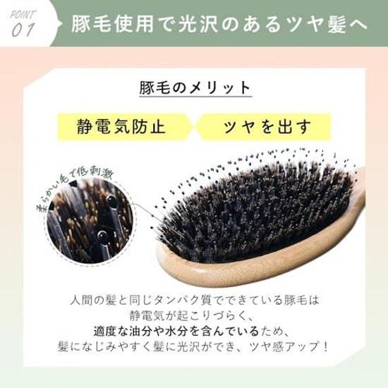 One Minute Morning Shiny Hair Orna Organic Brush Boar Bristle Womens Gift Female