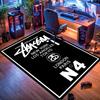 Hermosa alfombra impresa S-STUSSY, adecuada para sala de estar, dormitorio, sala de juegos, sala de informática y decoración del hogar.