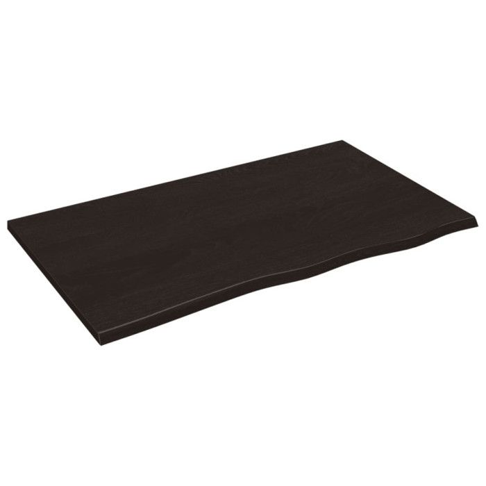 VidaXL Étagère murale gris foncé 100x60x2 cm bois chêne massif traité 363809