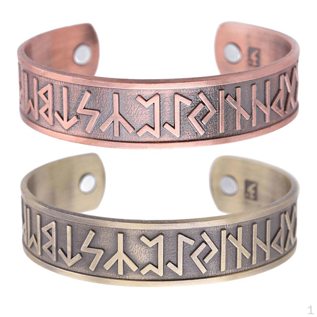 

2 шт., браслет из сплава Nordic Viking, 24 руны, амулет, открытая манжета