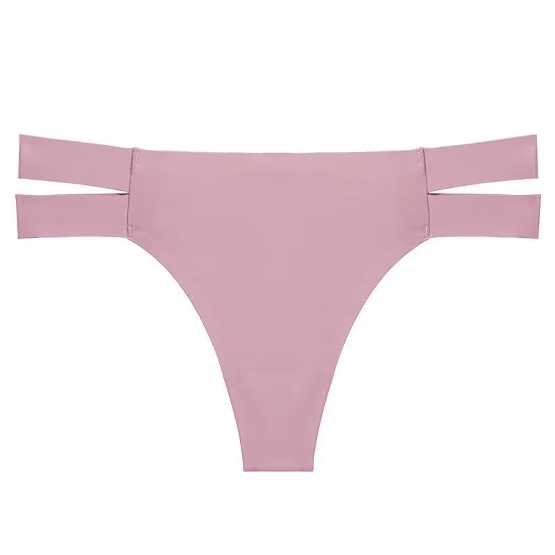Seamless Female Thongs Sexy Women's Panties Silk Satin Underwear G-Strings Low-Rise Invisible Underpants T-Back
