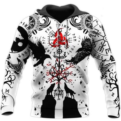 Beautiful Vikings Tattoo 3D Printed Men Hoodie Harajuku Fashion Hooded Sweatshirt Autumn Unisex Hoodies Sudadera Hombre WS5179