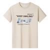 Keep Smiling Mens Fashion Short-sleeved T-shirt Pure Cotton Casual Tee M-6XL