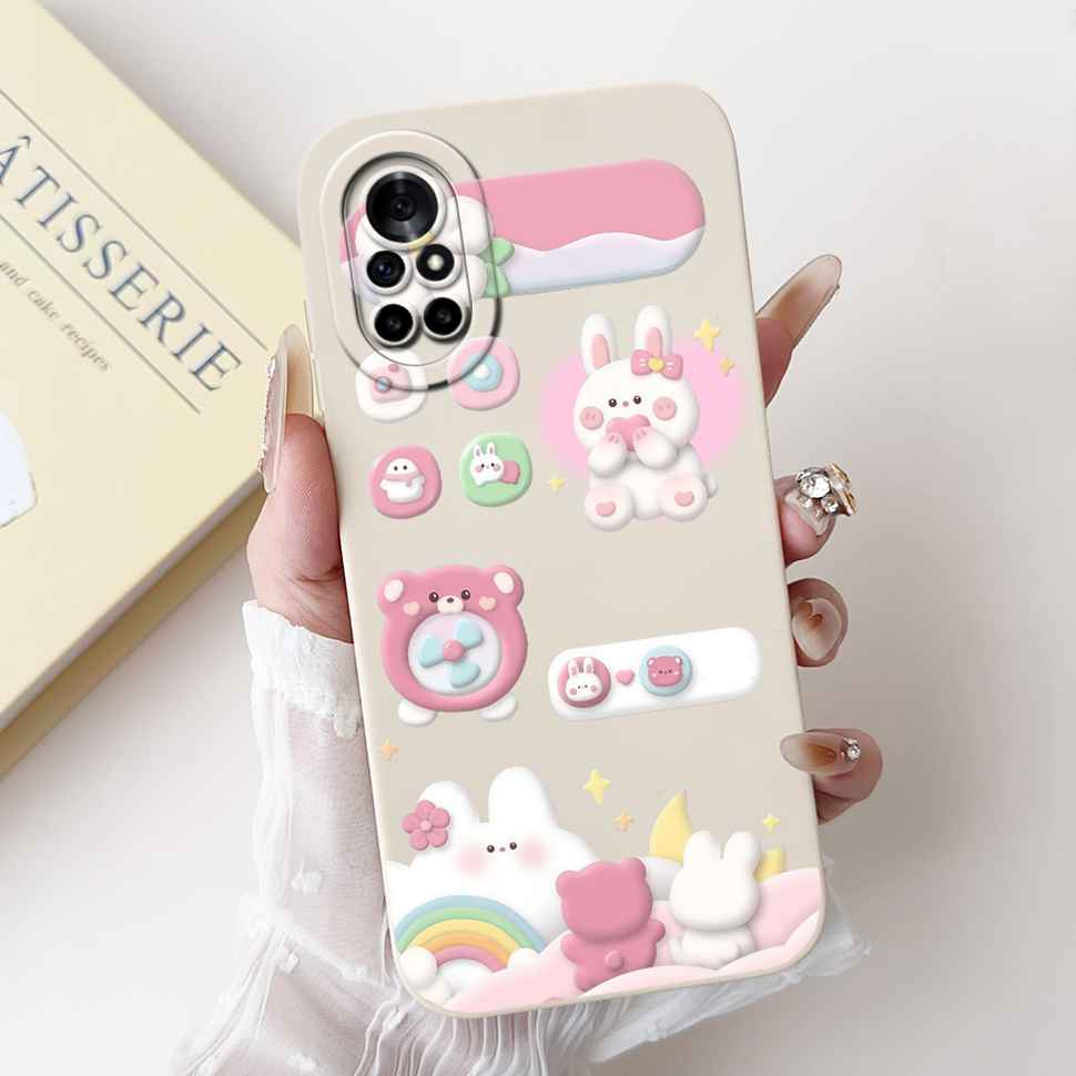 For Huawei Nova 8 Case Cute Painted Cover Soft Silicone Case For Huawei Nova 8 8i 8E Back Cover TPU Fundas Shockproof Bumper