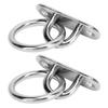 2pcs Stainless Steel Pad Eye Plate High Strength Highly Polished Heavy Duty Pad Eye Plate with
