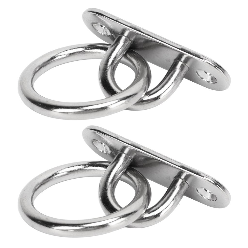 2pcs Stainless Steel Pad Eye Plate High Strength Highly Polished Heavy Duty Pad Eye Plate with