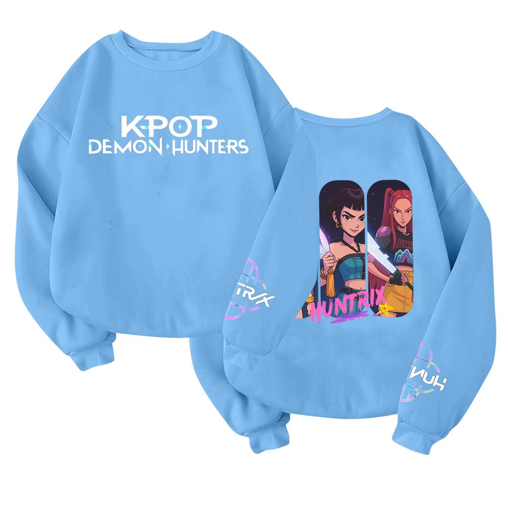 Children's Fashionable Lightweight Long-sleeved Round Neck Pullover With Pockets Printed Pullover