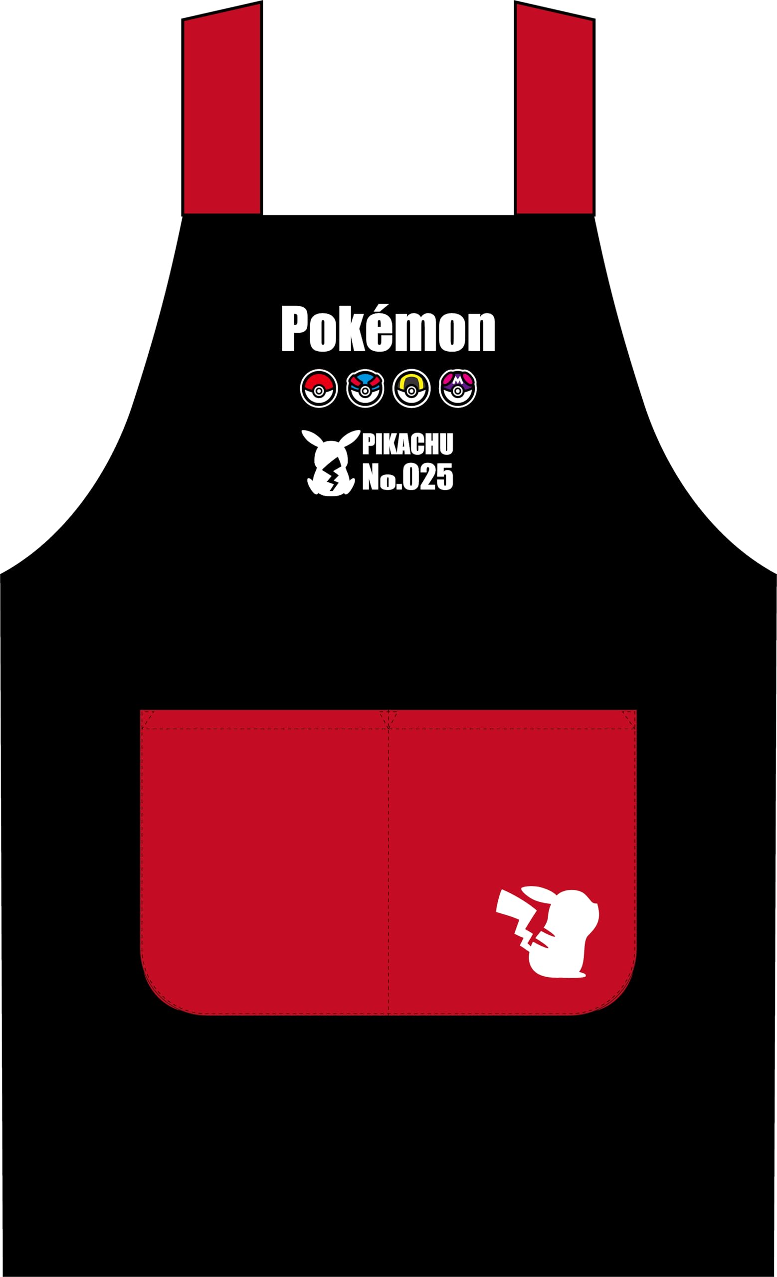 Salonje Pikachu Apron for 130cm Pokémon Children, чёрный