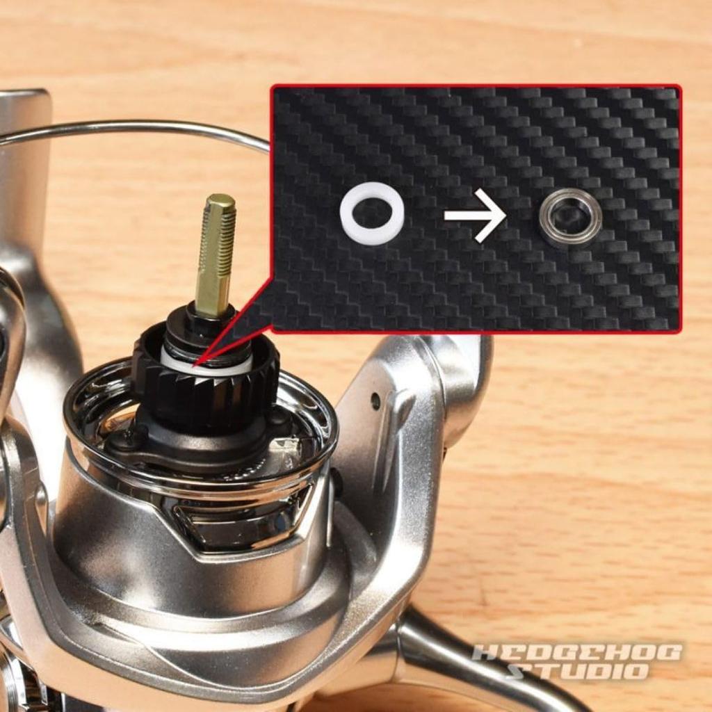 HEDGEHOG STUDIO Spulenachse Bremsscheiben 1BB Kit für Größe M Zusatz Shimano, (HRCB Rostschutzlager)