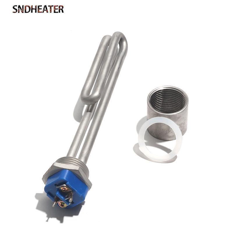 SNDHEATER DN25 G1 Závit BSP Ohřívač vody Odpor 120V 240V Nerezová ocel Ponorný Solární topný prvek 1000W 2000W 2500W