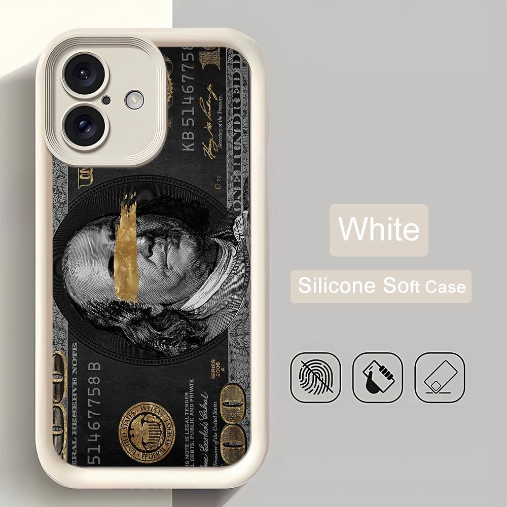 Black Dollars Full-Coverage Phone Case for Samsung Galaxy A56 A55 A36 A35 A26 A25 A15 5G A24 A23 A22 A52 A52S A71 A72 4G Cover